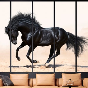 Black Horse Photo Horse Wall Art Extra Large Wall Art, Horse Print Horse Decor Large Horse Art