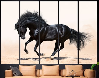 Black Horse Photo Horse Wall Art Extra Large Wall Art, Horse Print Horse Decor Large Horse Art