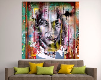 Lienzo de moda Arte de pared colorido Impresión de arte de moda Decoración de pared moderna Arte de pared de moda