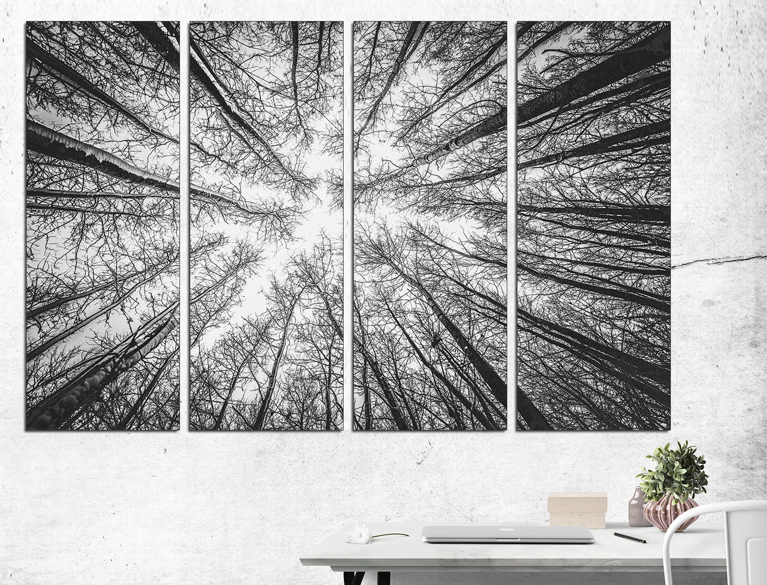 Black Tree Branches Extra Large Wall Art Three Piece Wall Art Etsy