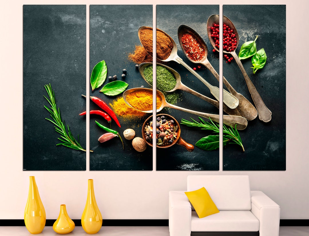 best kitchen wall art: vibrant prints to elevate your... Colorful Kitchen Art Triptych Wall Art Kitchen Poster Dining Room Wall ...