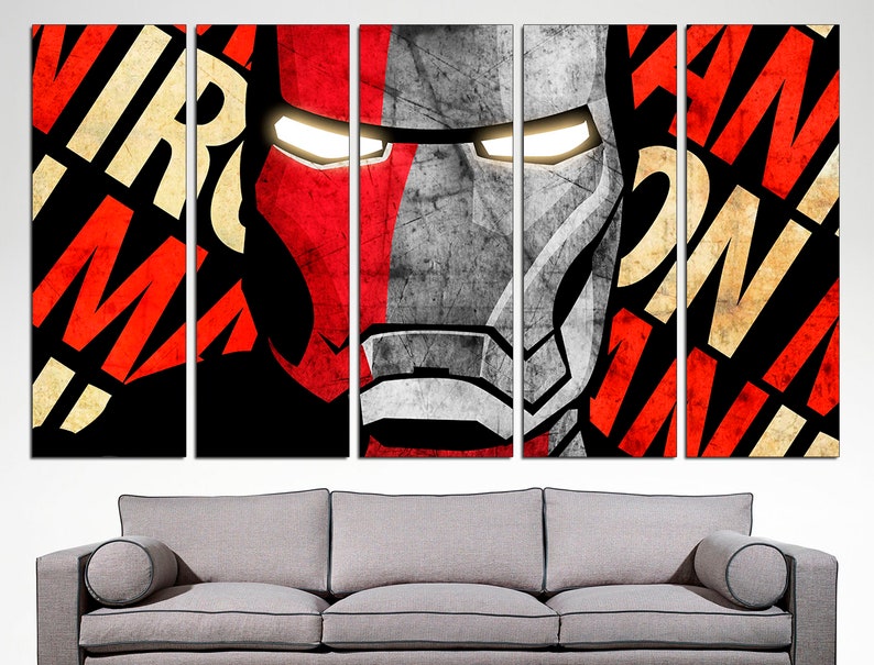 Superhero wall art Multi panel wall art Superhero canvas art Etsy