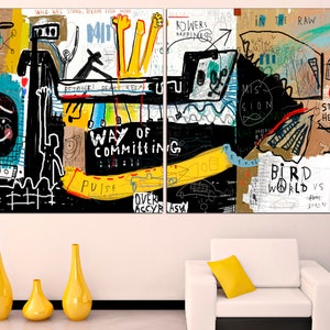 Abstract canvas art Graffiti art print Street art canvas Graffiti canvas Graffiti wall decor Original canvas art