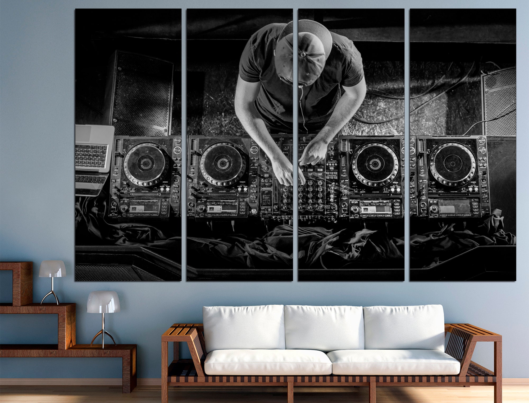DJ Wall Art Modern Wall Decor DJ Poster Music Wall Art Canvas Wall