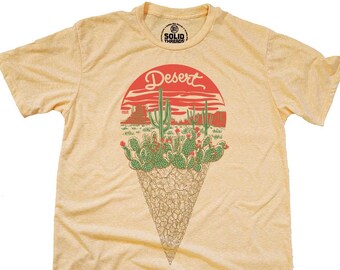 Desert Dessert Ice Cream Cone Vintage Inspired T-shirt, Retro Southwest Novelty Graphic Tee, Funny Foodie Shirt, Gift for English Teacher