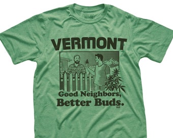 Better Buds Vintage Inspiriertes T-Shirt, Retro Nature Tee, Lustiges Marihuana Shirt, Cooles Vermont Grafik T-Shirt