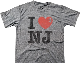 I Heart NJ Vintage Inspired T-shirt, Classic I Love New Jersey Retro Shirt, Retro Jersey Pride T-Shirt, Unisex Atlantic City Graphic Tee