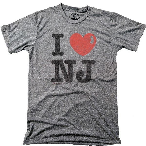 I Heart NJ Vintage Inspired T-shirt, Classic I Love New Jersey Retro Shirt, Retro Jersey Pride T-Shirt, Unisex Atlantic City Graphic Tee