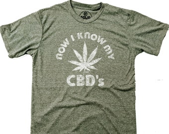 Jetzt kenne ich meine CBDs – Vintage-inspiriertes Marihuana-T-Shirt, Retro-Cannabisöl-T-Shirt, lustiges Hanfblatt-Shirt, cooles Hanf-Grafik-T-Shirt, Geschenk für Kiffer