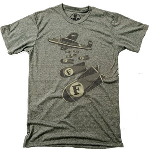 F-Bombs Vintage Inspired Euphemism T-shirt, Retro Pop Culture Tee, Funny Military Airplane Shirt, Cool Double Entendre Graphic Tee
