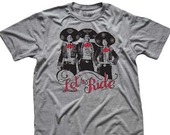 Let's Ride Vintage Inspired Three Amigos 80s Movie T-shirt, Classic Steve Martin Retro Graphic Tee, Funny Chevy Chase Shirt for Film Buff