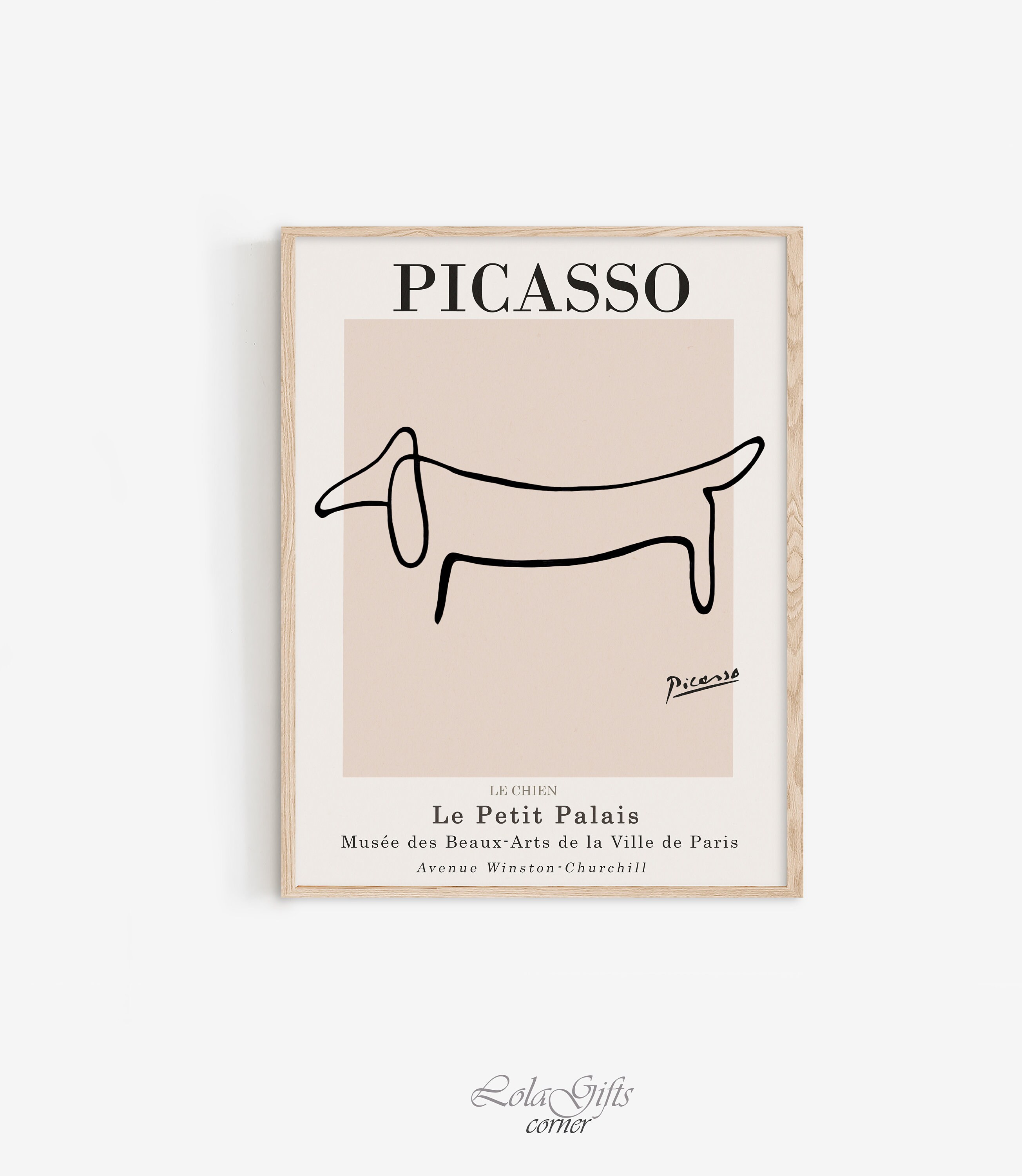 picasso dog sketch