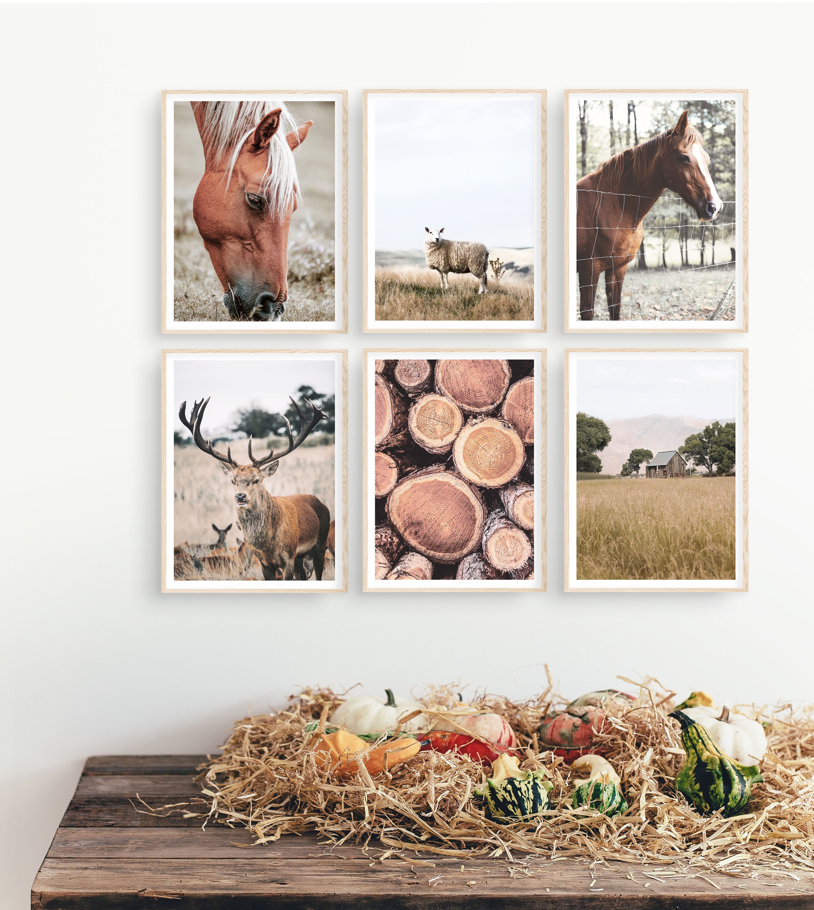 Farmhouse Print SET Farm Rustic Wall Decor Set of 6 Print Etsy