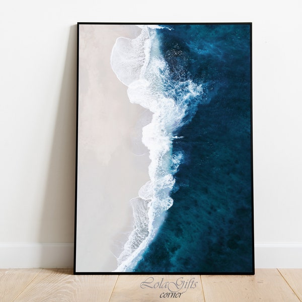 Navy Blue Coastal Wall Art Etsy