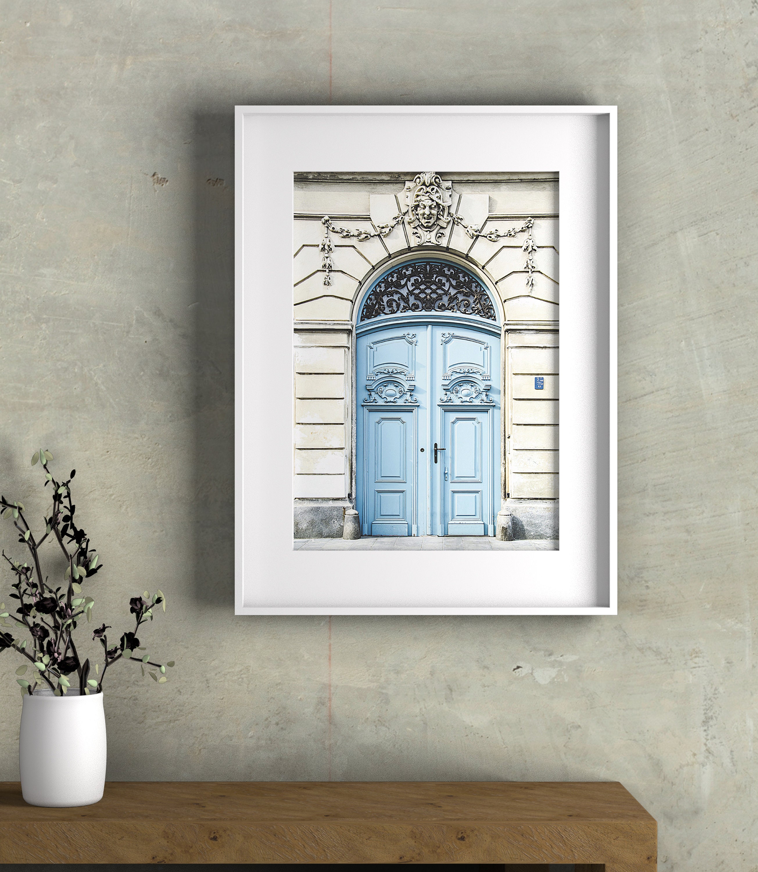 Door Wall Art Blue Door Print Architecture Poster Paris - Etsy UK