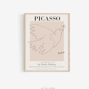 Picasso Peace Dove Print: Minimalist Line Drawing (Digital Download)