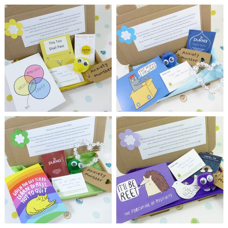 Letterbox Friendly Pick-Me-Up Gift, The Smile Parcel Mini, Gift For Friend, Inspiration, Smile, Just Because, Positivity, Mental Health image 2