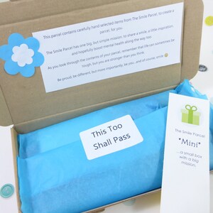 Letterbox Friendly Pick-Me-Up Gift, The Smile Parcel Mini, Gift For Friend, Inspiration, Smile, Just Because, Positivity, Mental Health image 3