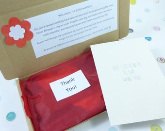 Thank You Gift, Letterbox Friendly Pick-Me-Up Gift, The Smile Parcel Mini, Friend, Inspiration, Surprise, Smile, Positivity, Mental Health