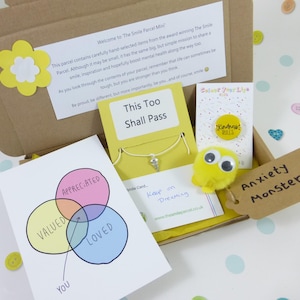 Letterbox Friendly Pick-Me-Up Gift, The Smile Parcel Mini, Gift For Friend, Inspiration, Smile, Just Because, Positivity, Mental Health image 1