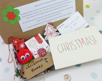 Christmas Trees, Letterbox Gift, Pick-Me-Up, The Smile Parcel Mini, Friend Gift, Merry Christmas, Surprise, Positivity, Mental Health Gift