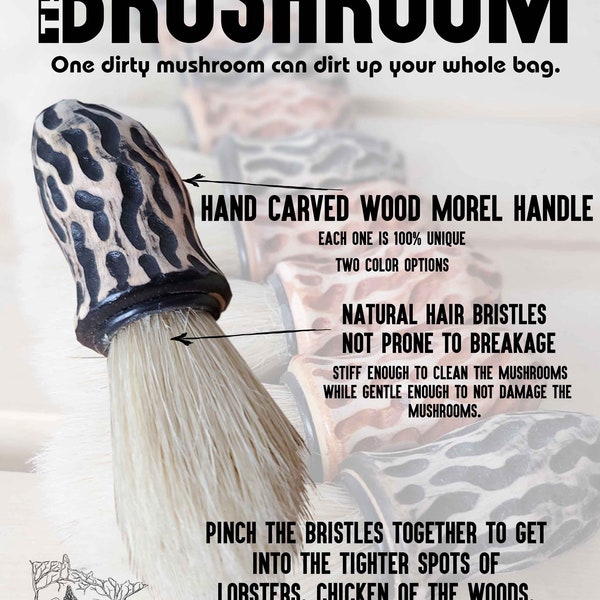 Hand carved Brushroom