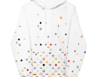 Popodoodle Crests Unisex Hoodie: Graphic Skeleton Design