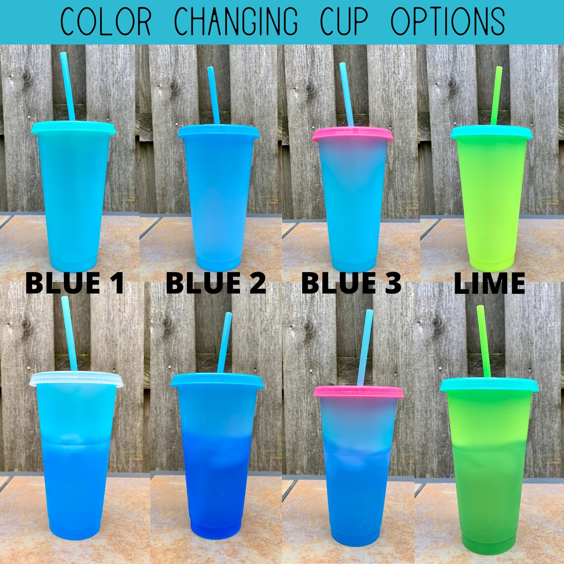 Color Changing Cup 24oz Personalized Color Changing Cup Etsy