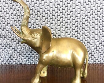 Chinese pure brass elephant Small statue