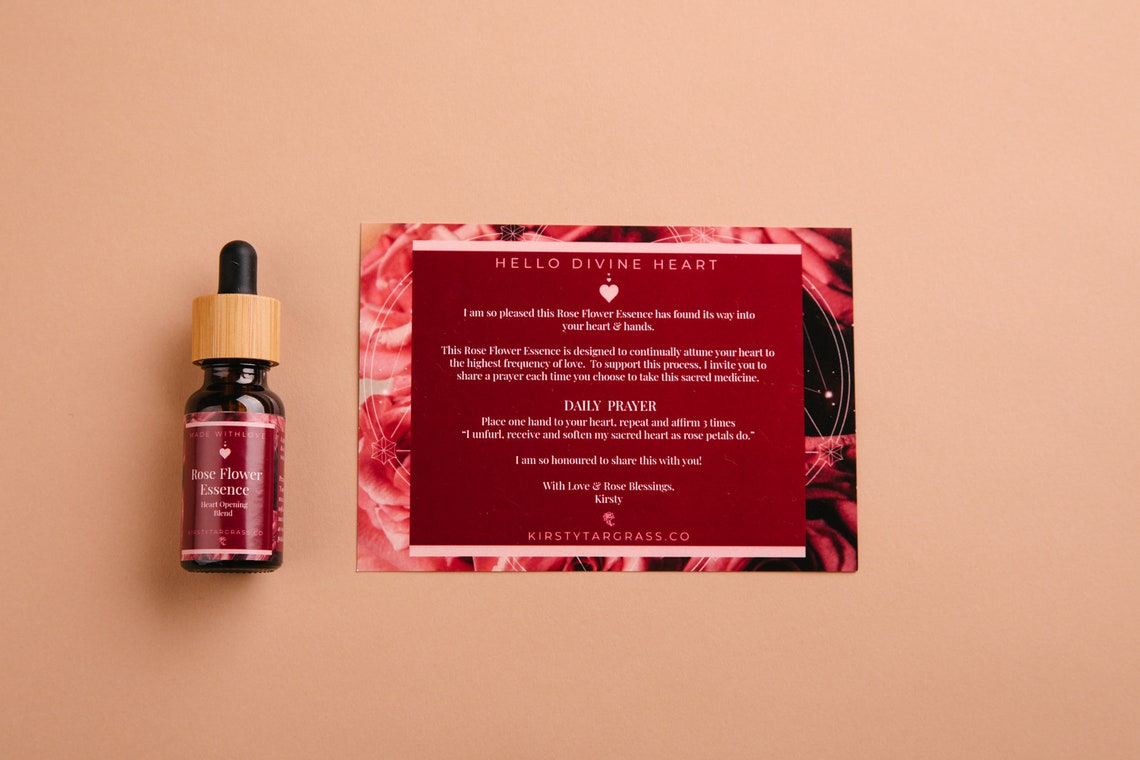 Rose Flower Essence Heart Opening High Vibration Heart Etsy Australia