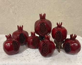 Wooden Pomegranate, Armenian pomegranate , Carved souvenir gift,handmade, paint wooden pomegranate,