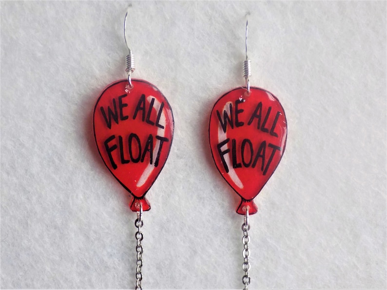 We All Float rote Ballon Ohrringe, perfektes Geschenk für jeden, der es liebt 'Es'