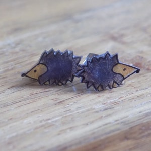 Niedliche Ohrstecker in Form eines Igels