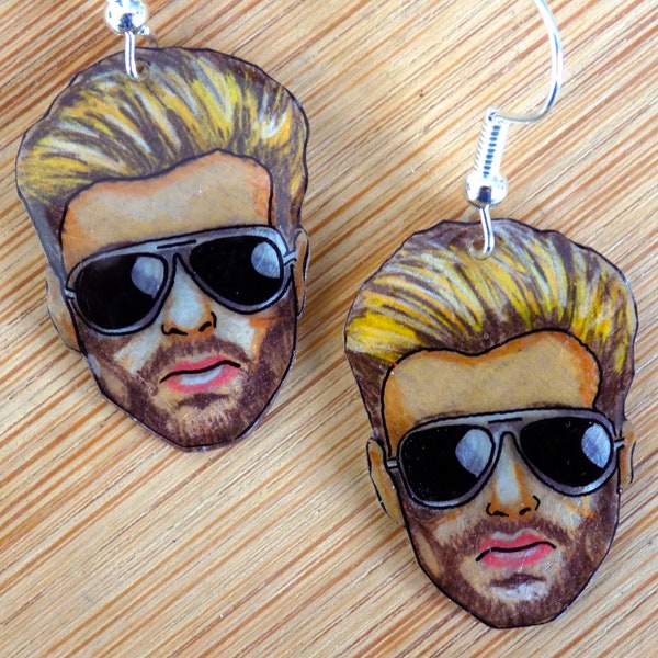 80s pop icon George Michael earrings