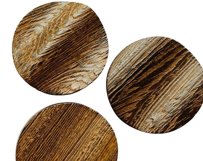 34mm Wood Bead Round Hoop Hoops Connectors 3D Look Charms Cutout Dangle Drop Earring Jewelry Blanks Shape Crafts