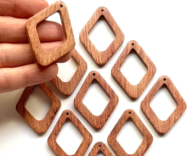 Clearance 20pcs Lightweight Natural Wood 45mm or 1.75” Triangle w/Cutout Earring Earrings Charms Jewelry Making Crafts