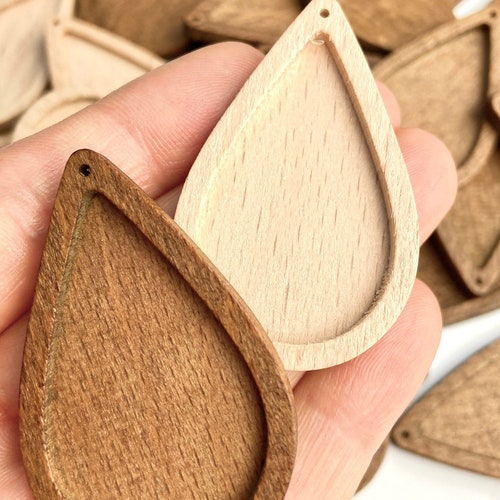 Wood Circle Earring Blanks Laser Cut Shapes Select Size & Etsy