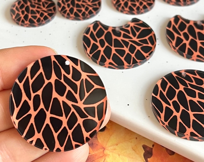 Pick your Shape! Fall Halloween Absract Spider Web Patterned Acrylic Earring Blanks