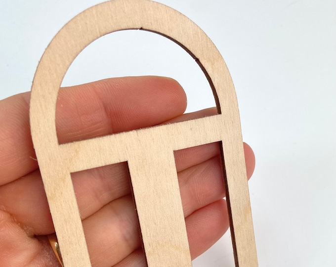 Unfinished 1/12th Scale Wood Dollhouse Fairy Garden Church Diorama Bird House Round  Arch Top Rectangle Grids Window Crafts Doll House 1:12
