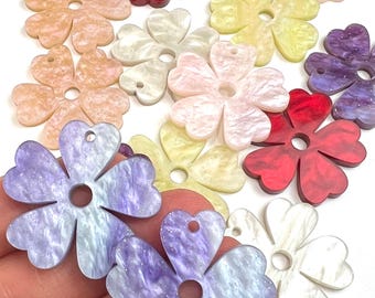 All Sizes/Colors/Quantities DIY Acrylic Flower Earring Blanks