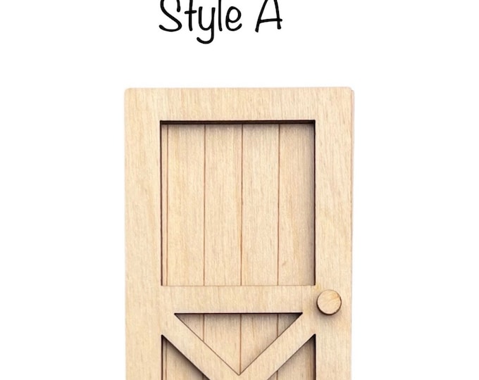 Many Sizes Deluxe Unfinished Front Farmhouse Screen Door Engraved Wood DIY Dollhouse Crafts Doll House