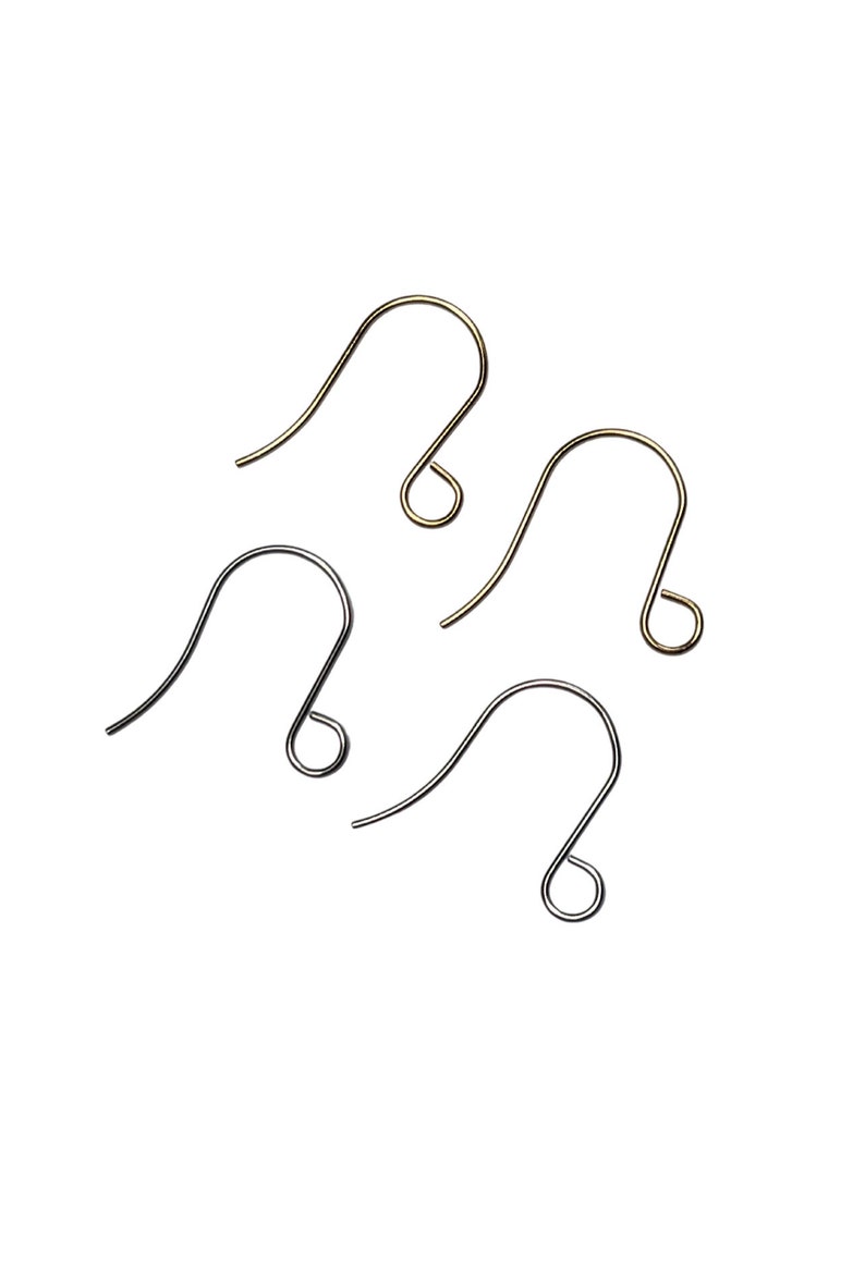 ALL QUANTITIES Large Loop 5mm Gold or Silver Stainless Steel Shepherd Hook Style Earring Hooks Ear Wires image 1