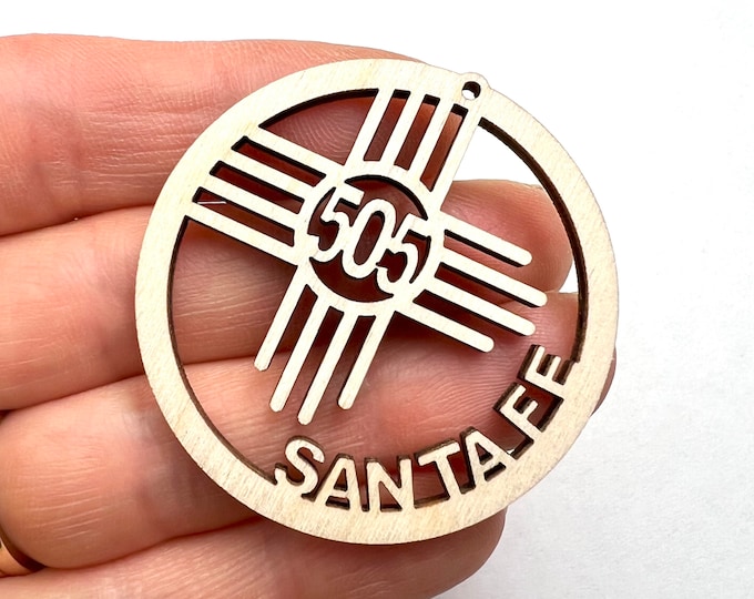 All Sizes Unfinished Wood Zia Santa Fe 505 Hoops New Mexico Sun Symbol Earrings Cutout Hanging Charm Jewelry Blanks