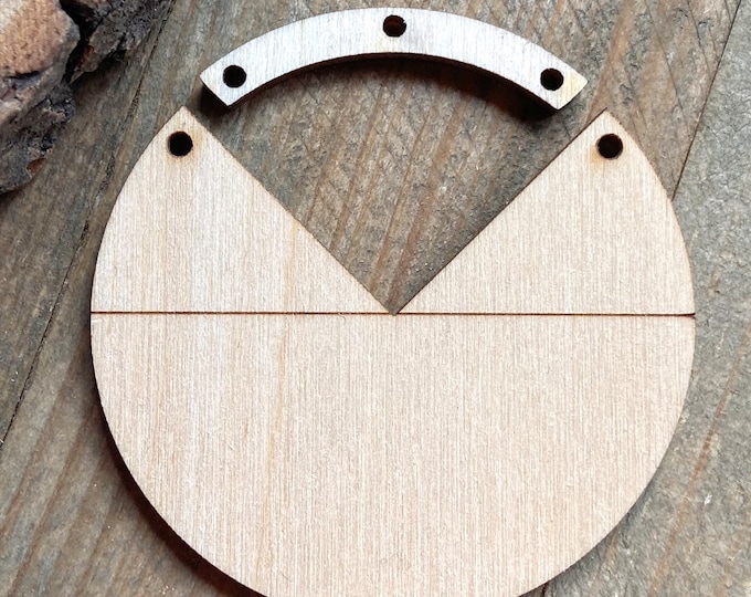 ALL SIZES BULK (12pc to 100pc) Unfinished Wood Cutout Divided Line Sectioned Wedge Hoop Earring Jewelry Blanks Crafts Made in Texas