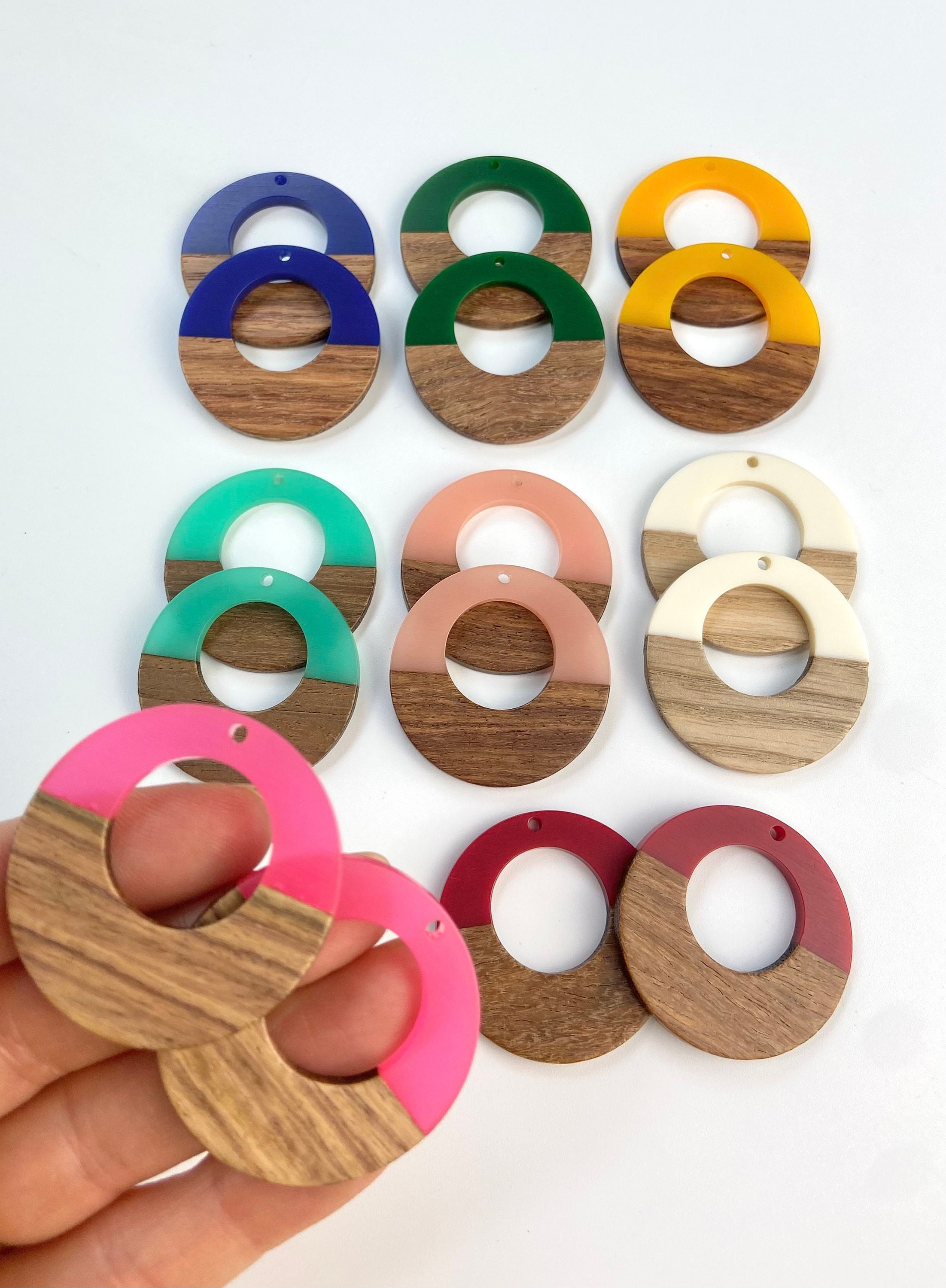 Natural Wooden Beads DIY Natural Octagonal Wooden Bead Connectors Circles  Rings Unfinished Wood Bead for Bracelet Jewelry Making