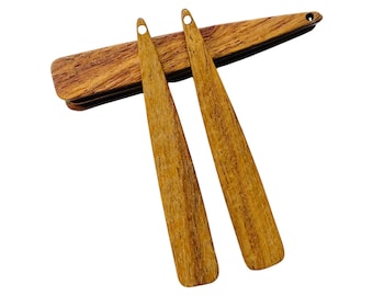 Beautiful Lightweight Natural Wood 54mmx8mm Elongated Triangle Teardrop Cutout Earring Earrings Charms Jewelry Making Crafts