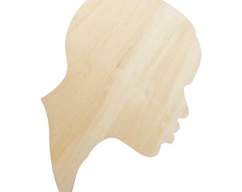 ALL SIZES African Man Men Male Face with Lashes Silhouette Head Unfinished Wood Laser Cut Cutout Shape DIY Crafts Door Wall Hanger