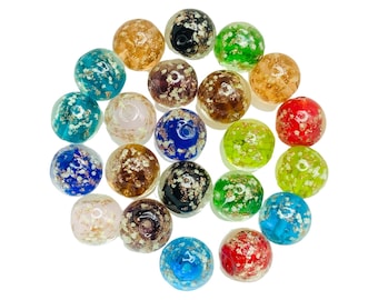 12 Glow in the Dark Glass Beads 6mm 8mm 10mm 12mm 14mm Loose Beads Great for Necklace, Bracelet, Jewelry Crafts