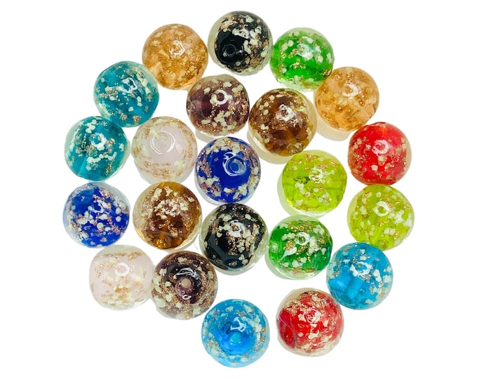 12 Glow in the Dark Glass Beads 6mm 8mm 10mm 12mm 14mm Loose Beads Great for Necklace, Bracelet, Jewelry Crafts