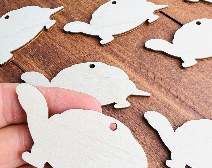 ALL SIZES BULK (12pc to 100pc) Unfinished Wood Laser Cutout Solid Tortoise Turtle Earring Jewelry Blanks Shape Painting Crafts Made in Texas